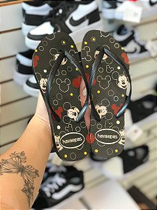 Chinelo Mickey Preto