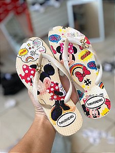 Chinelo Minnie Bege