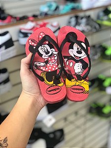 Chinelo Minnie/Mickey Vermelho