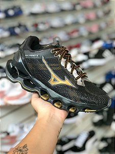 Mizuno Prophecy X Preto e Dourado