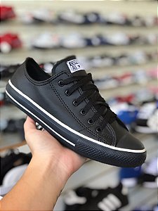 All Star Couro Preto