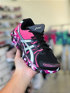 Asics Gel Sendai Preto e Rosa