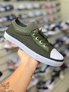 All Star Meia Verde Militar