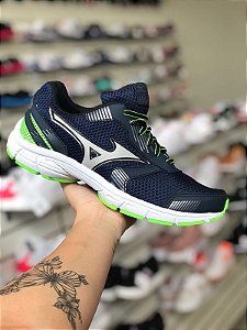 Mizuno Jet Azul Marinho e Verde Neon