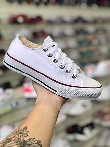 All Star Plataforma Branco com Zíper - Moda Brás