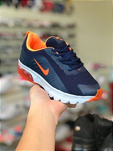 Nike Air Infantil Azul Marinho e Laranja