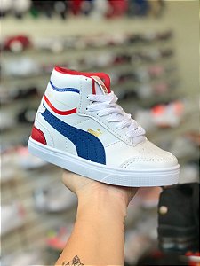Puma Botinha Infantil Branco e Azul