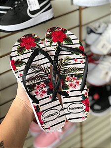 Chinelo Flores Branco