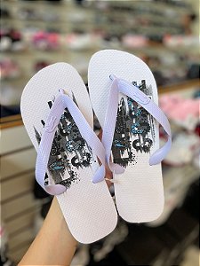 Chinelo Branco Lacoste