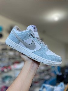NK Dunk Low Pro Branco e Jeans