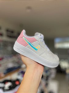 Tênis Nike air force off branco/rosa feminino - Nosso Conceito calçados e  acessórios