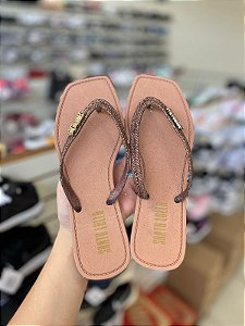 Chinelo Santa Lolla Glitter-Marrom