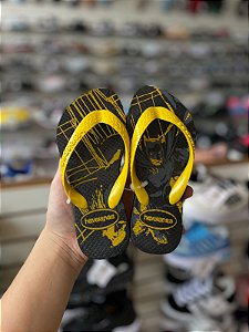 Chinelo Infantil Batman-Amarelo e Preto