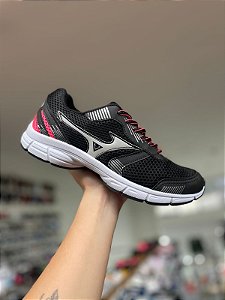 Mizuno Jet-Preto/Cinza/Rosa