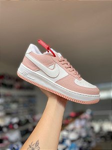 NK Air Force Premium Textura-Branco e Rosê