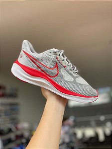 NK Zoom Vomero 17-Cinza e Vermelho