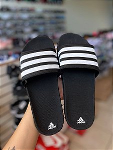 Chinelo Slide Adid-Preto e Branco