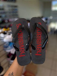 Chinelo Havai-Escrita Vermelho