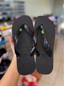 Chinelo Havai Brasil-Preta