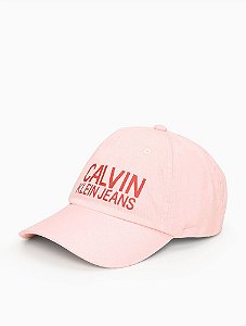 BONÉ CKJ ABA CURVA 5 GOMOS SARJA LOGO M - ROSA CLARO - U