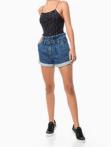 BODY SM TULE CKJ - PRETO - G