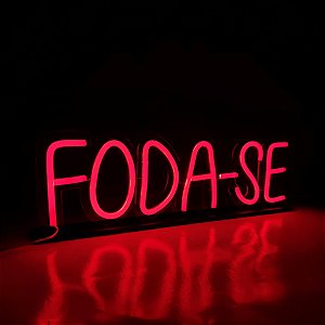 Placa Neon Painel Led Decorativo Foda-se Cor Vermelha Bivolt