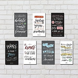 Kit 7 Quadros Plano Lettering Ideais Jovem - Linha IASD