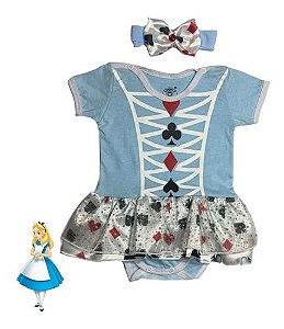 Body De Bebê Mesversário Fantasia - Alice