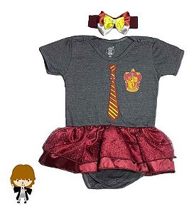 Body De Bebê Mesversário Fantasia - Hermione