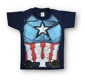 Camiseta Infantil Personagens- Super Heróis-capitão América