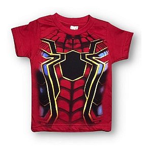 Camiseta Infantil Personagens - Super Heróis - Homem Aranha