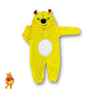 Macacão De Bebê Temático Com Capuz -  Ursinho Pooh