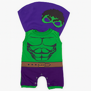 Jardineira com Capa + Mascara Hulk