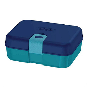 Bento Box Azul Lancheira Infantil Escolar Kit Lanche Thermos