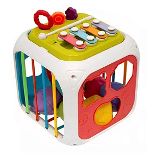 Brinquedo Para Bebe Cubo Educativo Didático Multiatividades