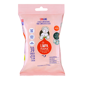 Lenços Umedecidos Limpa Mamá Limpa e Hidrata Seios Cuidados