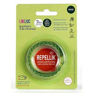 Pulseira Repelente de Citronela Repellik Proteção Natural e Duradoura