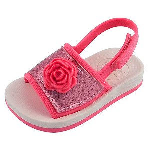 Sandália Baby Sense IV - Pink e Rosa com Glitter