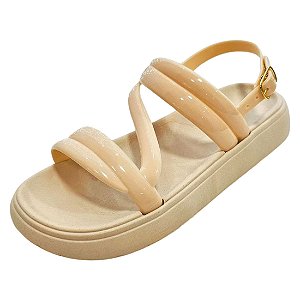 Sandália Tina Infantil Cruzada - Creme