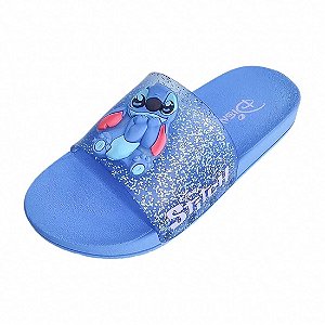 Chinelo Ipanema Infantil Disney Mania Stitch - Azul Glitter