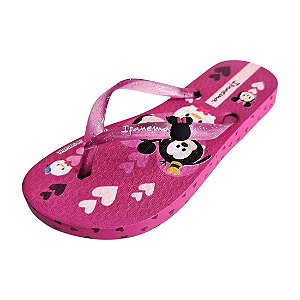 Chinelo Infantil Ipanema Disney TsumTsum - Rosa Glitter