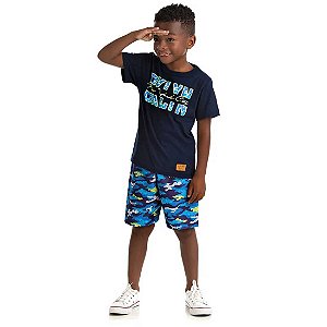 Conjunto Infantil Menino New York - Azul Marinho
