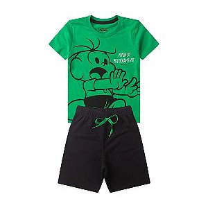 Conjunto Infantil Menino Vivendo Peligosamente - Turma Da Mônica