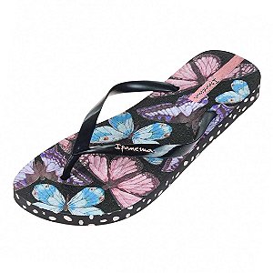 Chinelo Ipanema Sem Igual Borboleta - Preta