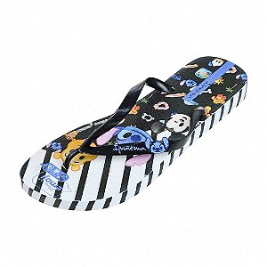 Chinelo Ipanema Disney Joy Tsum Tsum - Branco e Preto