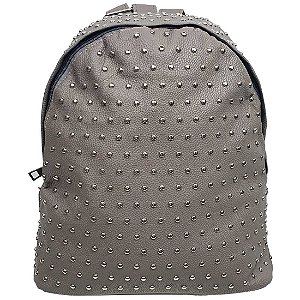 Mochila com Bolinhas em Metal - Cinza