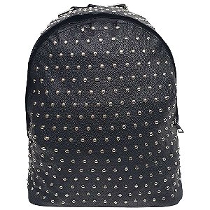 Mochila com Bolinhas em Metal - Preta