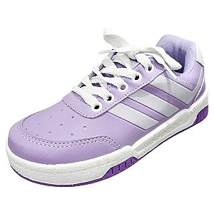 Tênis Infantil States Listras - Lilás e Branco