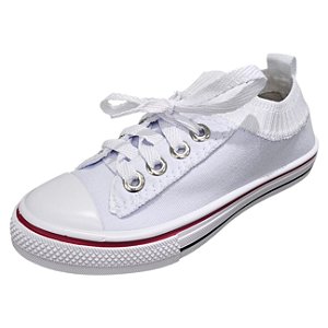 Tênis Infantil Lona e Elástico Star Feet - Branco