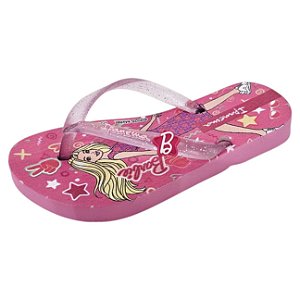 Chinelo Infantil Barbie Meu Encanto - Rosa Glitter
